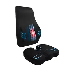 GENERICO - Combo Cojin con gel + Respaldar con gel para asiento