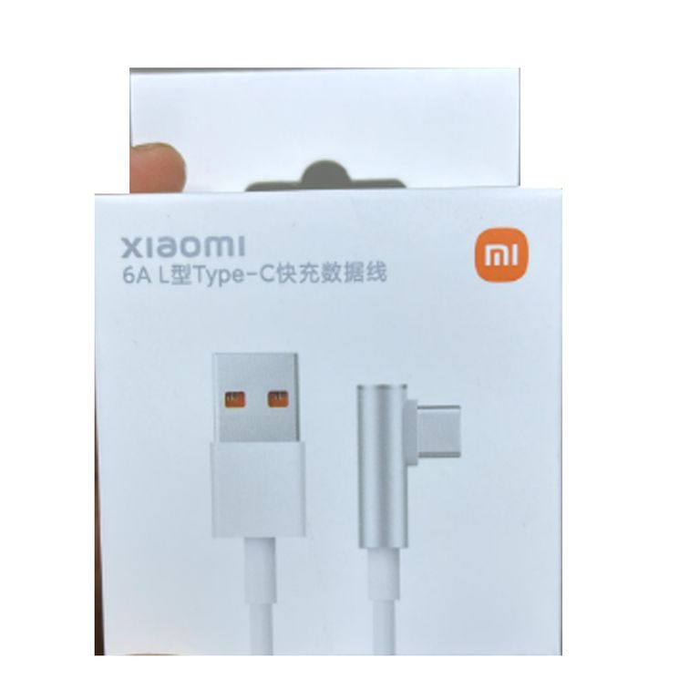 Cable Tipo C 90° Carga Rápida 6a 33w 67W 120w 180cm Blanco