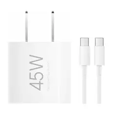 XIAOMI - Cargador 45W GAN Pudding Charger Set USB-C Blanco