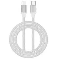 LDNIO - Cable iP-442c Tipo C a C Nylón 65W 2m para iPhone Serie 1516 Blanco