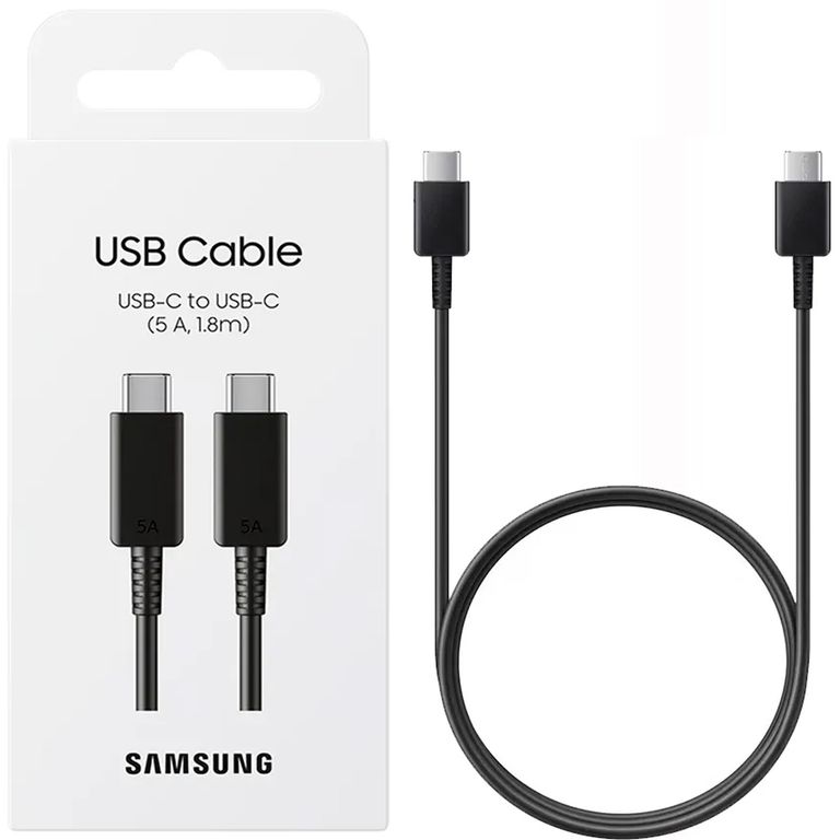 Cable Usb C 5A para Galaxy A54 A55 A56 Negro
