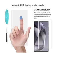 GENERICO - MICA HD VIDRIO UV SIN BORDES COMPLETO PARA SAMSUNG S25 ULTRA