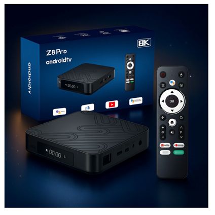 Reproductor Android TV 2025 – 8K UHD con Puerto de Red y Certificación