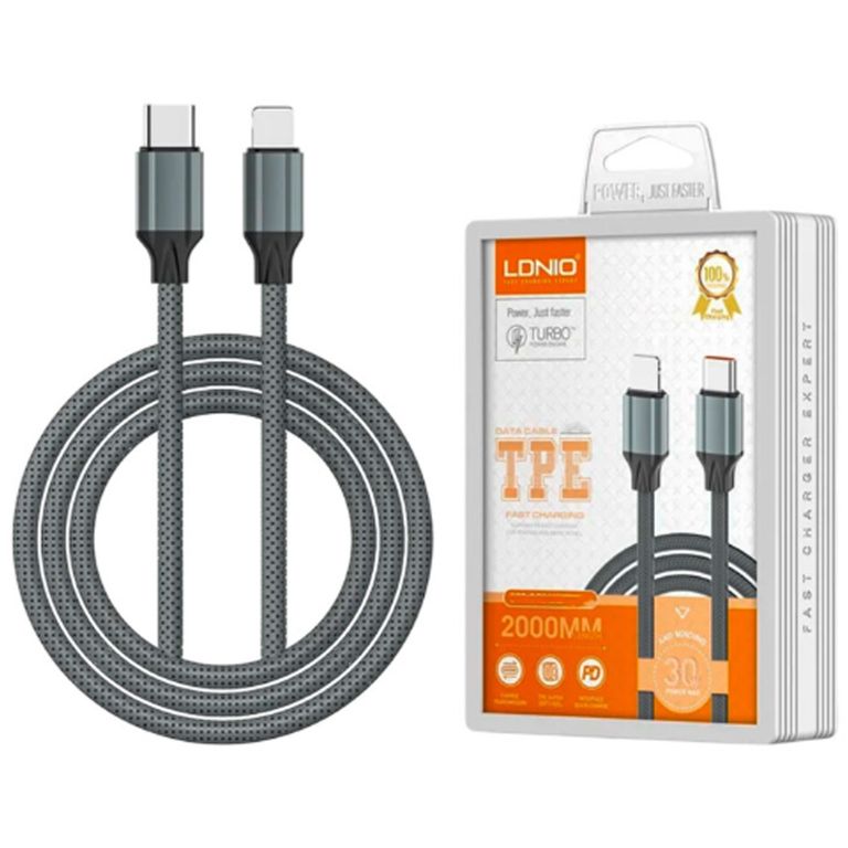 Cable 30W Tipo-C A Lighting 2m Nylon LC442i - Gris