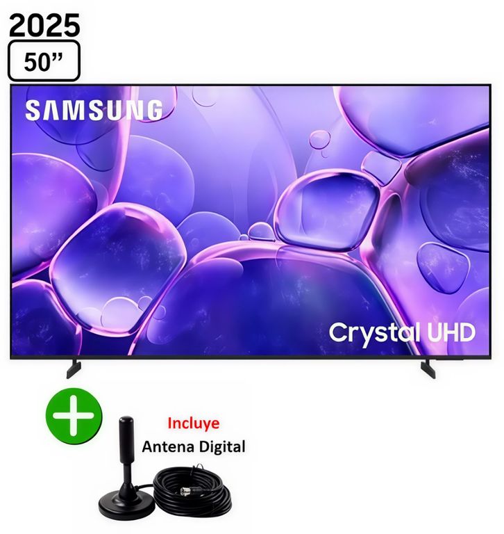Televisor 50" Crystal UHD U8000F Smart TV 2025 + Antena Digital
