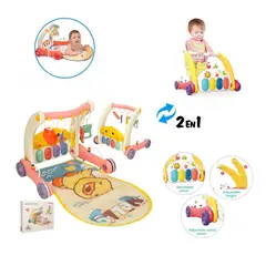 OEM - Gimnasio Andador con Piano Musical para Bebes 2 en 1 Rosa