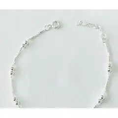 JOYERIA D'PILMER - PULSERA DE PLATA ESFERA DOBLE