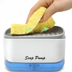 MINARI - Dispensador de Lavavajillas Jabón Líquido con Esponja DL1