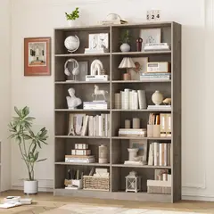 R&R MUEBLES - Estante Moderno Yotaro Ceniza