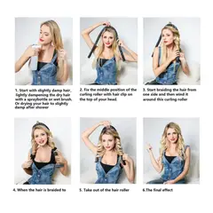 GENERICO - Set Rizador de Cabello sin Calor 3 Pza Ondas Nocturnas