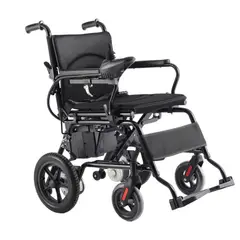 GENERICO - Silla de Ruedas Electrica Comfort Black Plegable Bateria de Litio Ligera