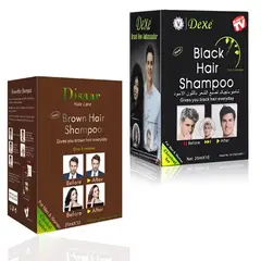 DEXE - BLACK HAIR TINTE PARA TEÑIR CABELLO COLOR NEGRO Y CASTAÑO