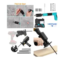 GENERICO - Pistola Fulminante De Clavos + Adaptador De Sierra