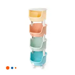 GENERICO - Pack4 Repisa Infantil 4 N en Multicolor Y+Papel de Regalo