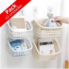 MINARI - Pack x3 Cesta Colgante Organizador Oficina Dormitorio C91