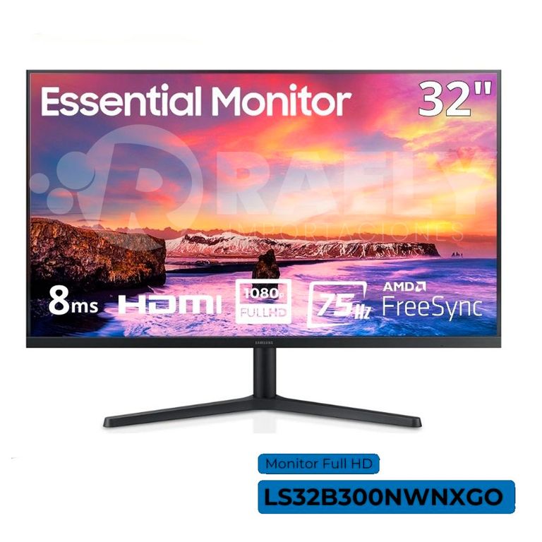 MONITOR LS32B300NWNXGO, Essential, 32" VA,PLANO FHD FreeSync