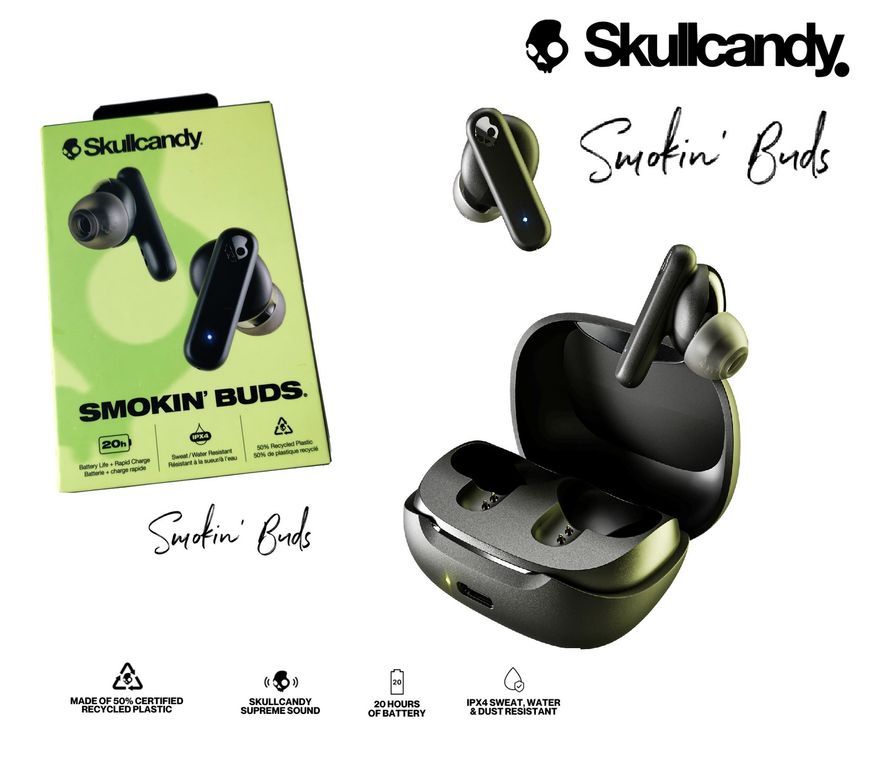 Smokin Buds Audifonos Bluetooth TWS Black -No Dime Jib True