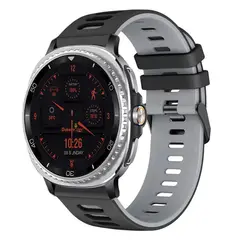 GENERICO - Correa Silicona Runner para SAMSUNG WATCH 8 - 8 CLASSIC - NegroGris