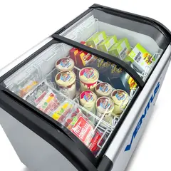 VENTUS - Congeladora Dual Tapa de Vidrio Curvo, 400 L, CTV-420Q PRO -