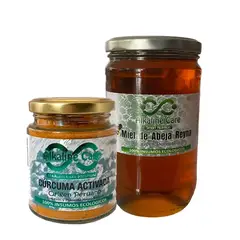 ALKALINE CARE - Cúrcuma Activada 500gr + 1kg Miel de abeja