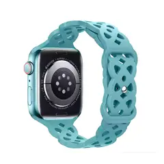 GENERICO - Correa Doble Trenzado para Apple Watch 41mm - Verde Aguamarina