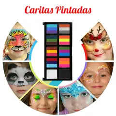 GENERICO - CARITAS PINTADAS SET X10 MAQUILLAJE CON PINCEL