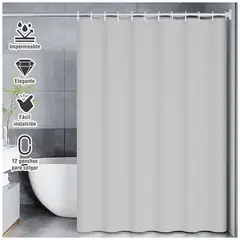 KELLER - Cortina de Baño Moderna Impermeable Beige U11
