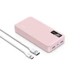 UGREEN - Power Bank Carga Rápida Pantalla 20000mAh PB312 Rosa - 65589B