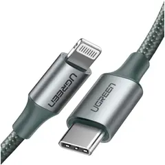 UGREEN - Cable USB-C a Lightning Aluminio Trenzado 1m Verde US304 80564