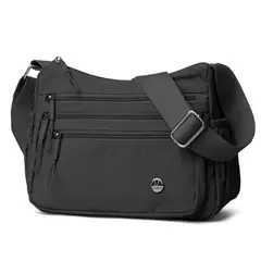 KELLER - Bolso Bandelera con Correa Ajustable Y Múltiples Bolsillos Negro BP3