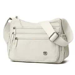 KELLER - Morral para Mujer con Correa Ajustable Y Múltiples Bolsillos Beige BP3