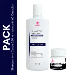 GENERICO - Pack Shampoo Anti Caspa 250 ml + Minoxidil 60 Cápsulas