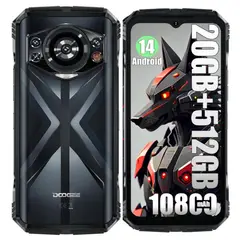 DOOGEE - Celular S118, 20gb ram+512gb rom, FHD+ 4G, 10800 mAh, SILVER