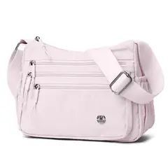 KELLER - Morral para Mujer con Correa Ajustable Y Múltiples Bolsillos Rosa BP3