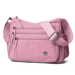 KELLER - Bolso Bandelera con Correa Ajustable Y Múltiples Bolsillos Rosa BP3