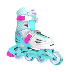 YVOLUTION - Patines ajustables Talla 34-37 turquesa y fucsia