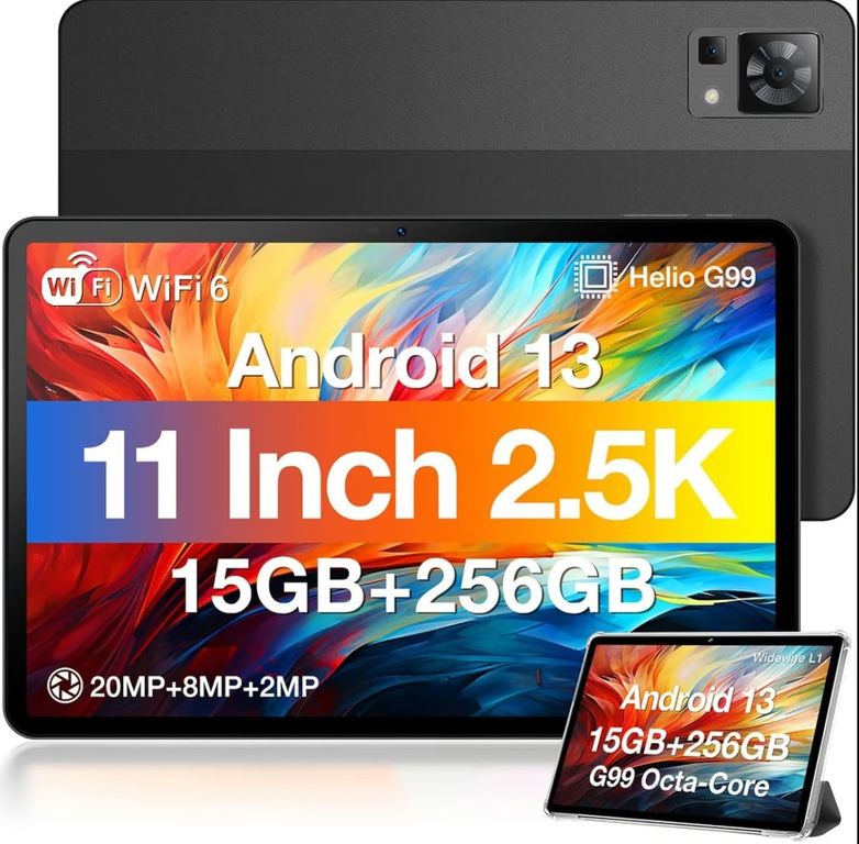 Tablet T30 PRO 11 15GB+256GB Octa-Core 8580mAh Negro