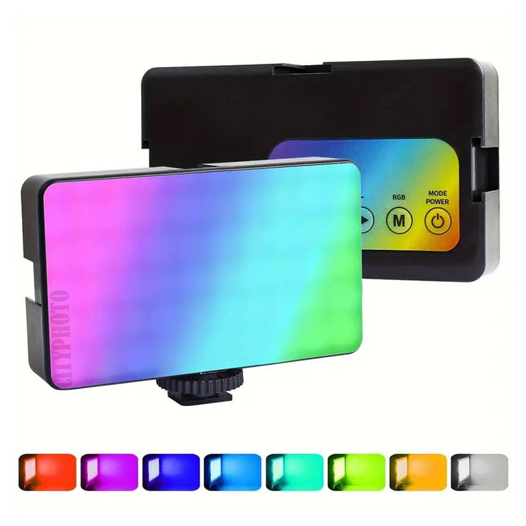 Luz Led Portátil Rgb Recargable Celular camara Vlog Foto Video