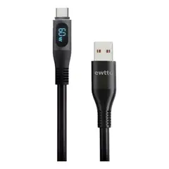 EWTTO - Cable con pantalla Usb-a A Usb-c Para Datos Y Carga Rápida