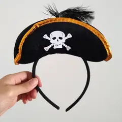 GENERICO - Vincha gorro pirata disfraz Halloween