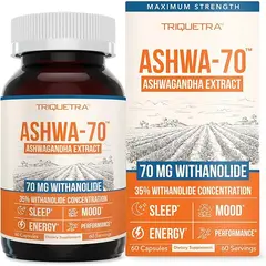 GENERICO - Triquetra Ashwagandha Ashwa-70 - Alivio del Estrés 60 Cápsulas