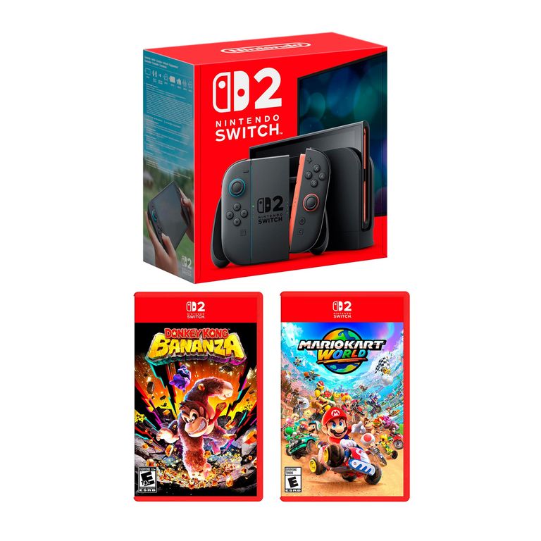 Consola Switch 2 + Mario Kart World + Donkey Kong Bananza