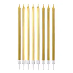 PIA COPELLO STORE - Pack de 6 Velas Doradas Cumpleaños