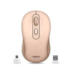CYBERTEL - Mouse 3 Modos:BT Inalámbrico Recargable Nude CYB Vektor M708-3M