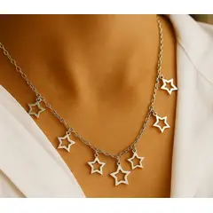 JOYERIA D'PILMER - GARGANTILA DE PLATA ESTRELLA