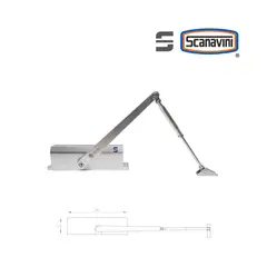 SCANAVINI - Brazo Hidráulico DT-514F - Puertas de15 a 85 kg