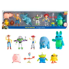 TOY STORY - Set de Muñecos de Jebe Articulados 9 Pcs Modelo 2