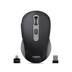 CYBERTEL - Mouse 3 Modos:BT Inalámbrico Recargable Vertice M709-3M
