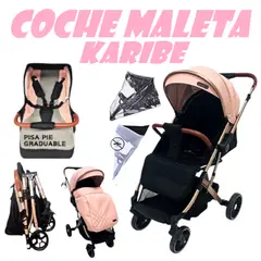 VOYAGE - Nuevo Coche Maleta Reversible Karibe -Rosa