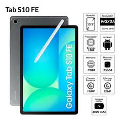 SAMSUNG - Tablet Galaxy Tab S10 Fe 12GB 256GB Color Gris